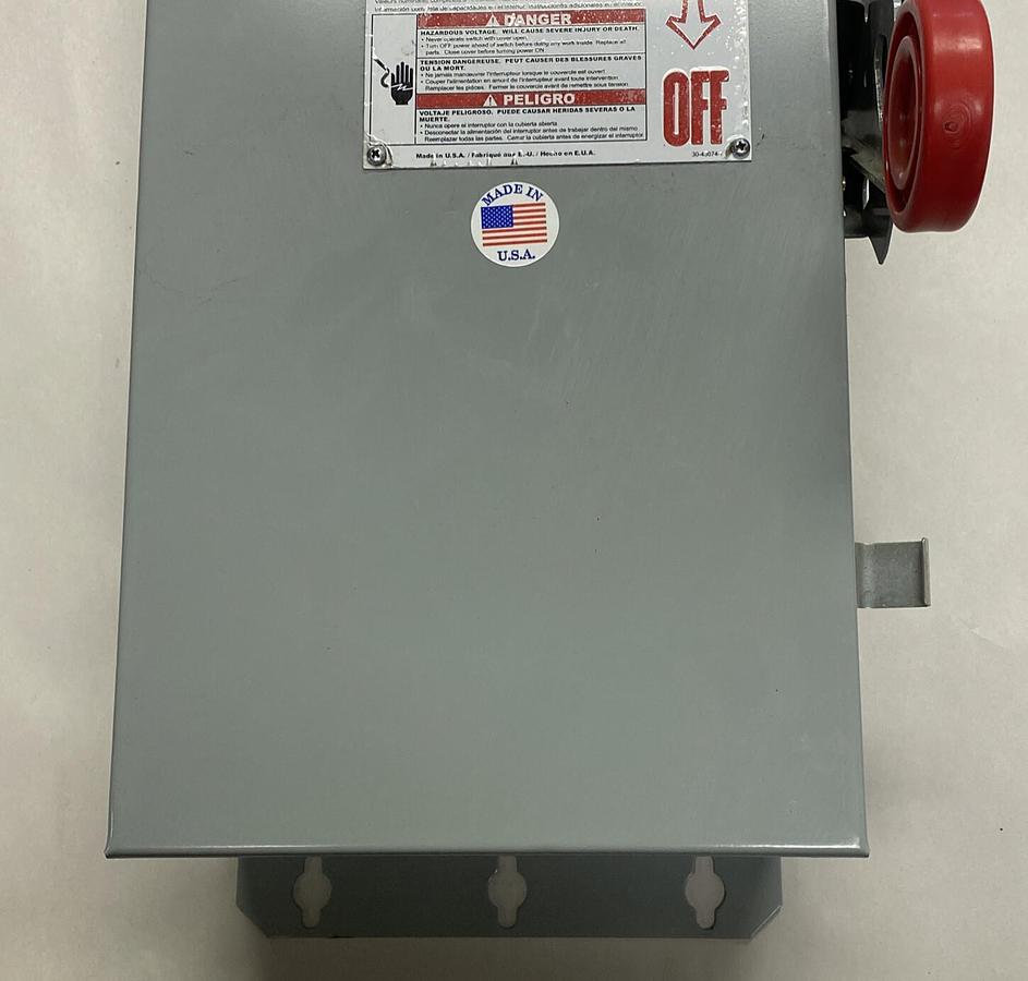 EATON CUTLER HAMMER,DH261FDK,FUSIBLE SAFETY SWITCH 30A 600V NOS