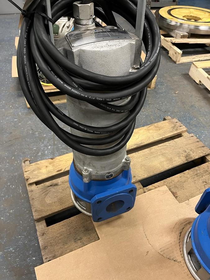Used ABS,JUMBO S-44-D,SUBMERSIBLE EFFLUENT PUMP 5HP 3PH 3400RPM
