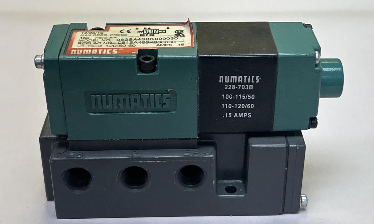 Used NUMATICS,082SA43BK000030,SOLENOID VALVE 150PSIG