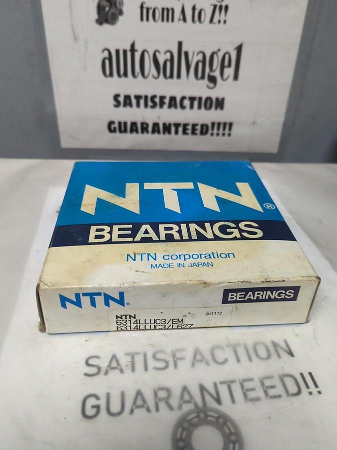 NTN,6314LLUC3/EM,SINGLE ROW BALL BEARING NOS