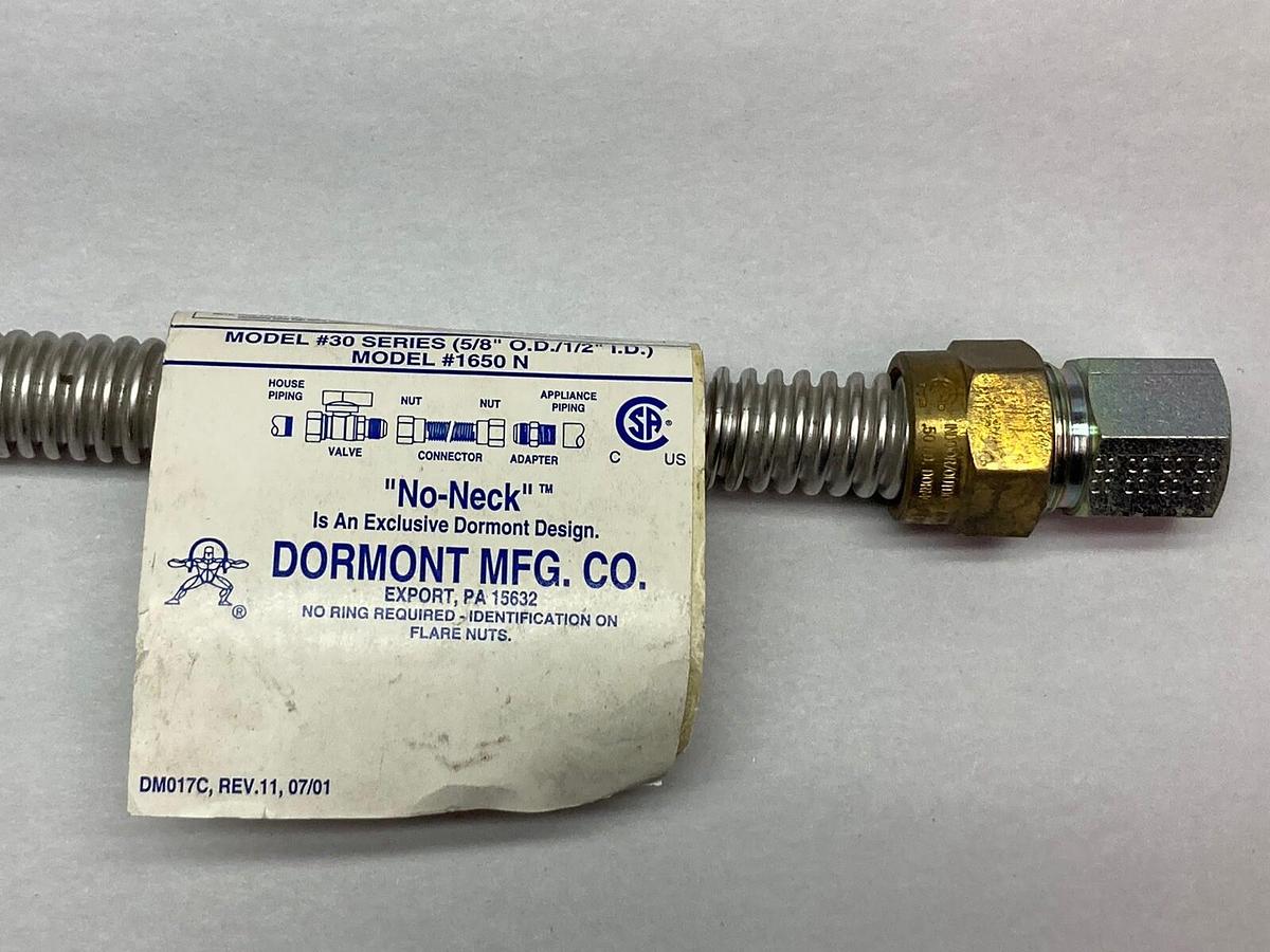 Dormont,Model 30 1650,Stainless Steel Gas Connector 1/2 Inch ID