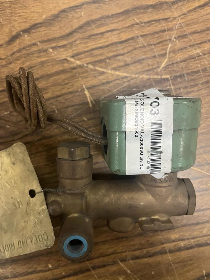 Used ASCO,8300D9U,SOLENOID VALVE 120V 3/8"