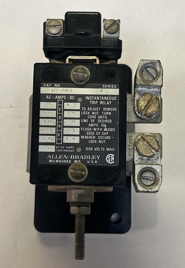 Used ALLEN BRADLEY,809-A02E,INSTANTANEOUS TRIP RELAY