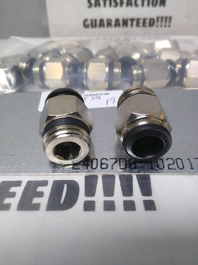 UNBRANDED,61760997,TUBE STRAIGHT MALE CONNECTOR 12MMX1/2 IN LOT OF 17 NOS