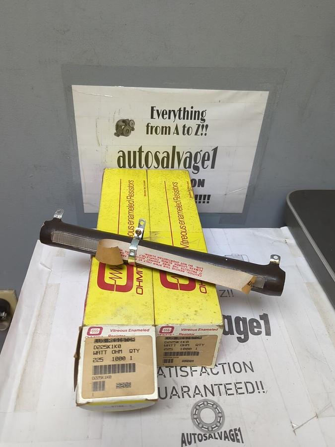 OHMITE,D225K1K0,LUG RESISTORS 225W 1000 OHM LOT OF 2 NEW