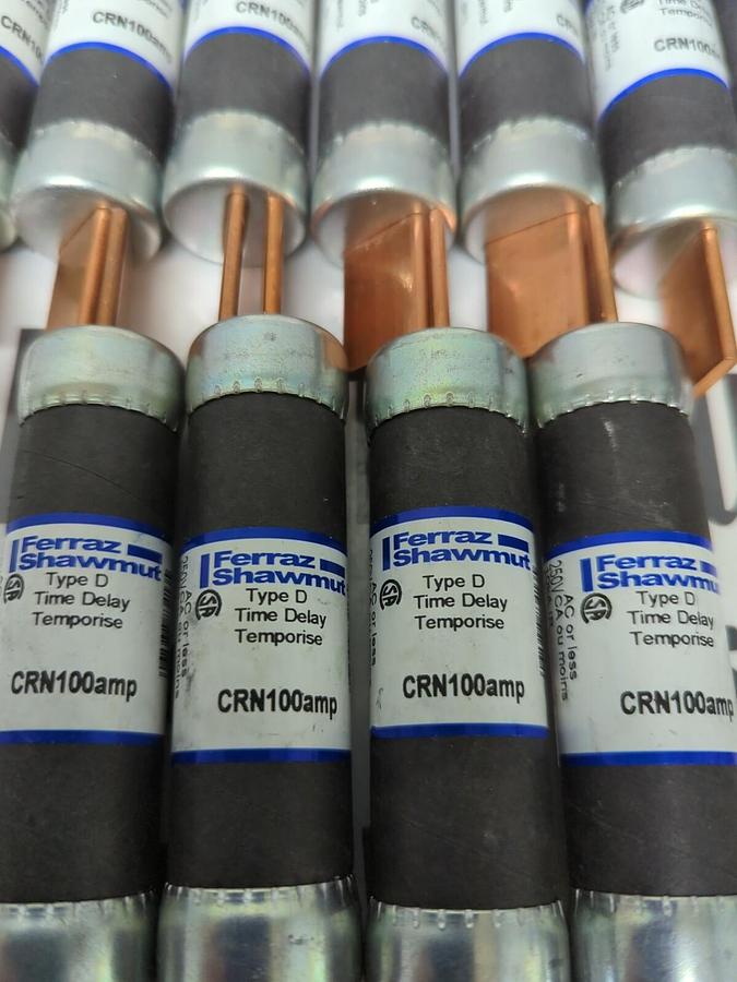 FERRAZ SHAWMUT,CRN-100,TYPE D FUSE 100 AMP LOT OF 11 NOS