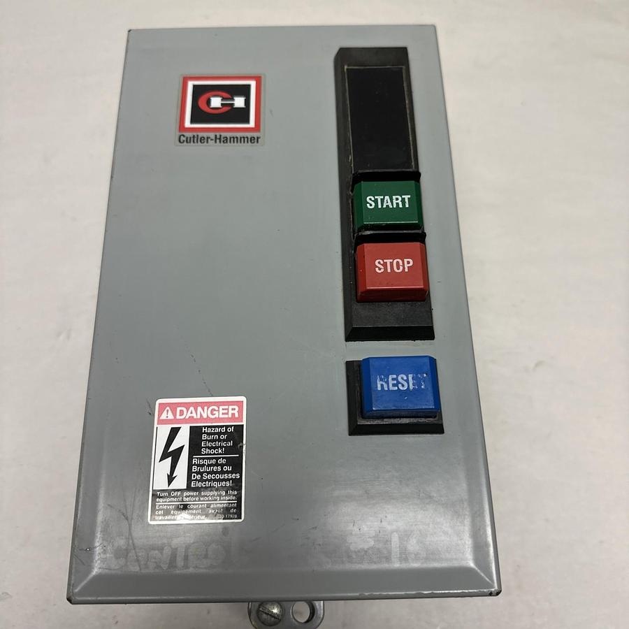 Used Cutler-Hammer,ECN05A1AAA,Size 00 Motor Starter And Enclosure 120V