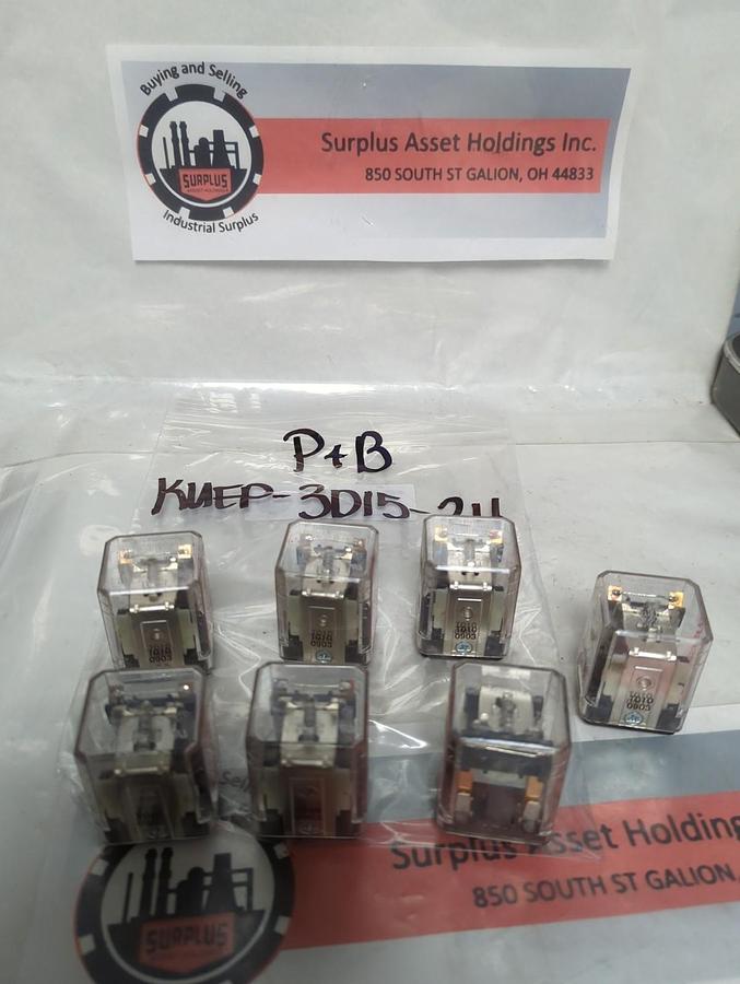 Used POTTER & BRUMFIELD,KUEP-3015-24,RELAY LOT OF 7 PRE-OWNED