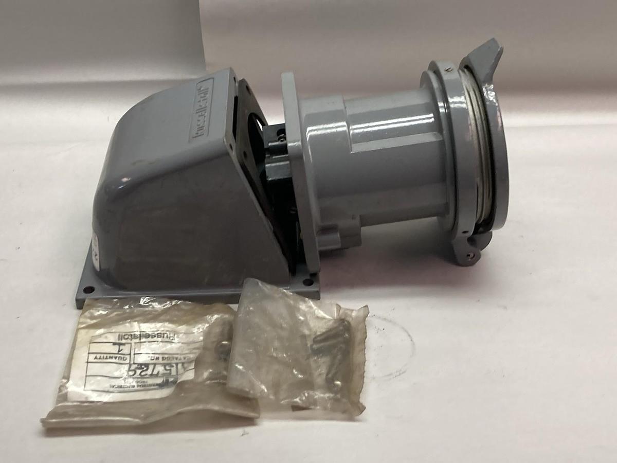 Russellstoll,RSC14279,Receptacle Conn 60A-250V/600 VAC w/JAA6-AB6 Angle Adapter