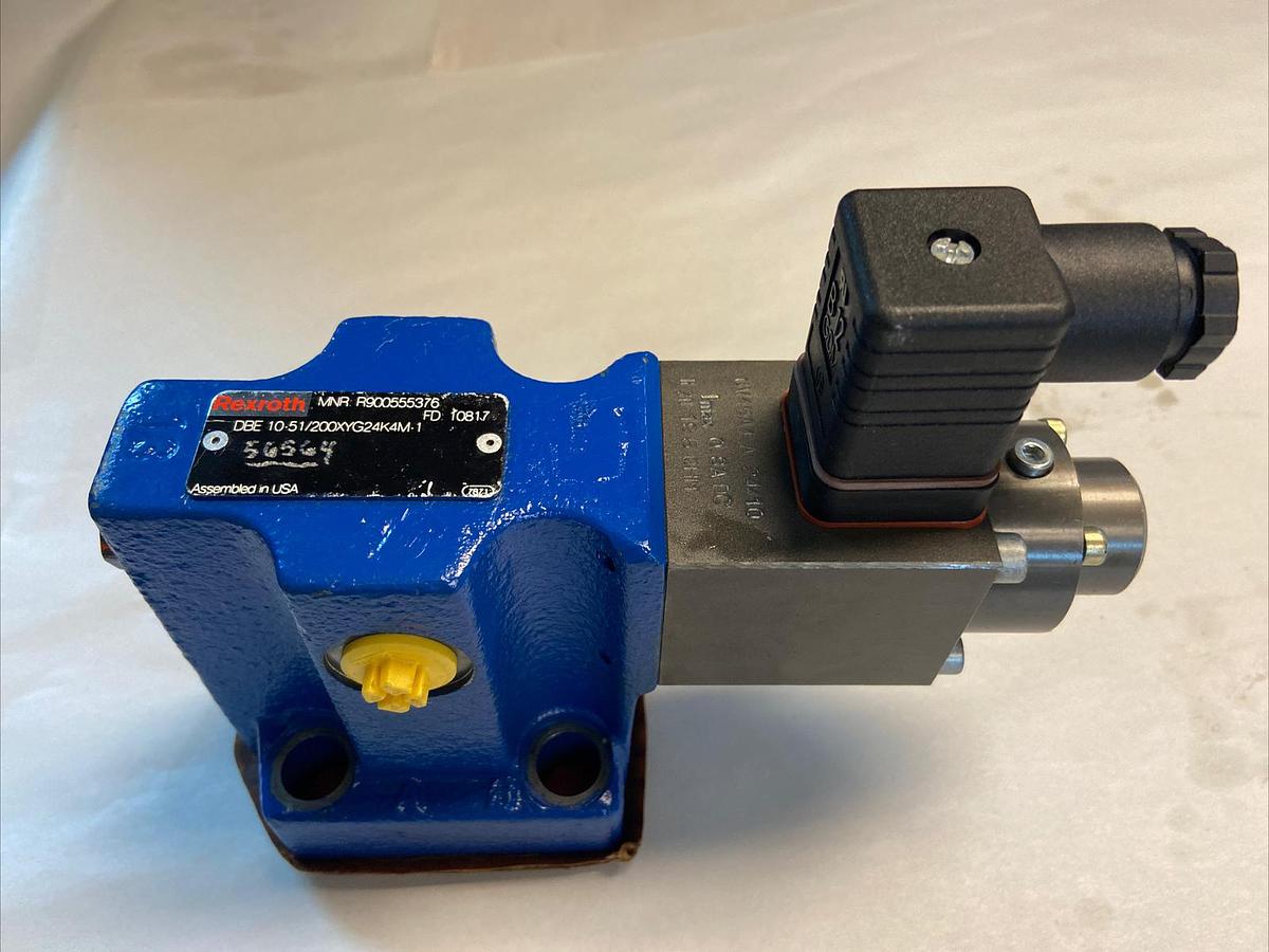Used Rexroth,R900555376,Pressure Relief Valve DBE-10-51/200XYG24K4M-1