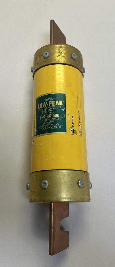 Used BUSSMANN,LPS-RK-500,FUSE 500A 600V