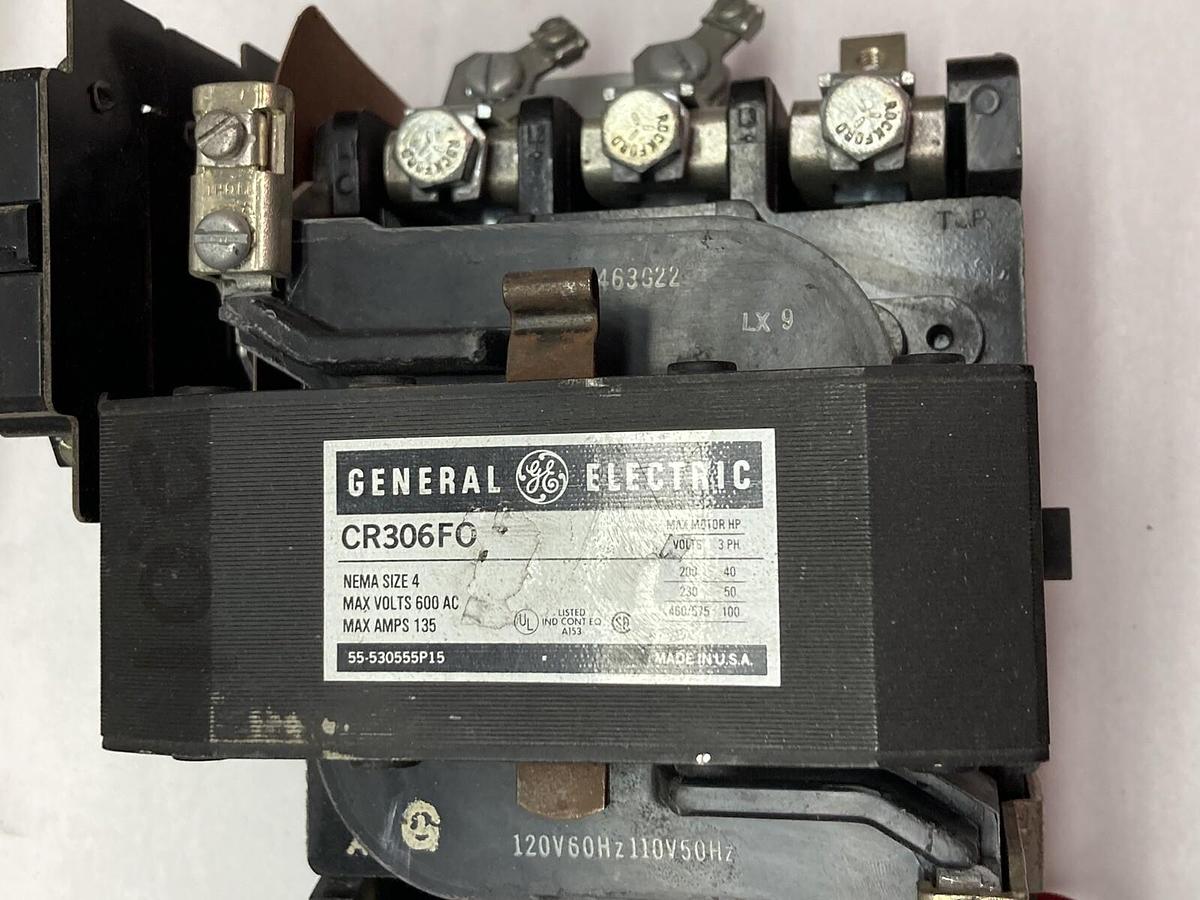 Used General Electric,CR306FO,Starter Nema Size 4 135A 600Vac