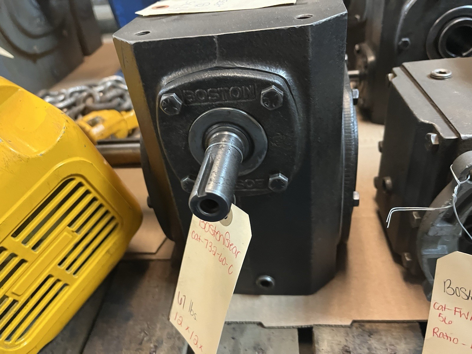 Used BOSTON GEAR,732-60-C,GEAR REDUCER RATIO 60 INPUT HP 1.52