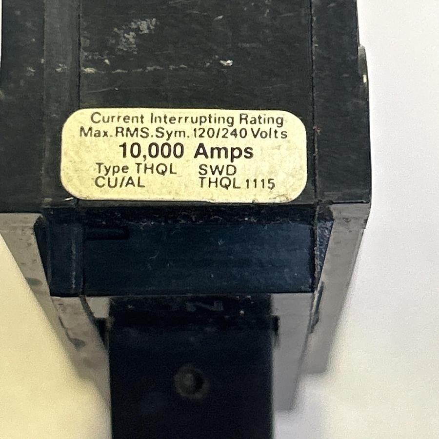 Used GENERAL ELECTRIC,THQL1115,CIRCUIT BREAKER 15A 120/240V 1P LOT OF 3
