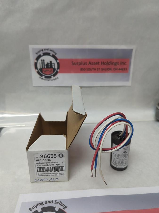 GENERAL ELECTRIC,86635 HPS150-3A,IGNITOR 150W NOS