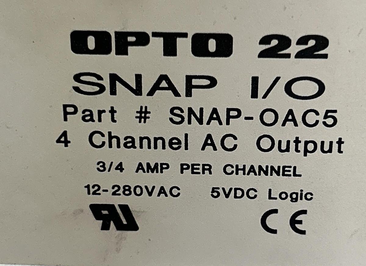 Used OPTO 22,SNAP-OAC5,I/O MODULE