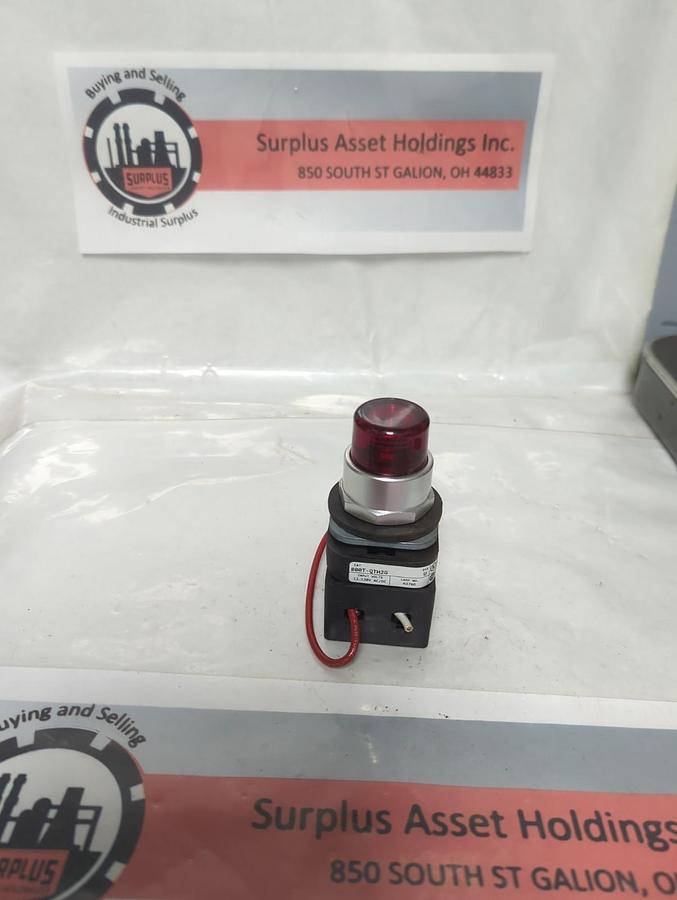 Used ALLEN BRADLEY,800T-QTH2G,SER U PUSH BUTTON RED PRE-OWNED