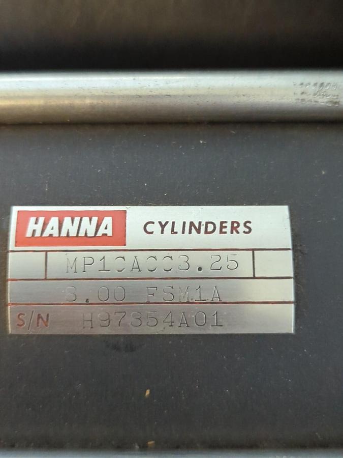 HANNA,MP1-CACC 3.25 3.00 FSM1A,CYLINDERS 3-1/4 IN BORE 3 IN STROKE LOT OF 2 NOS