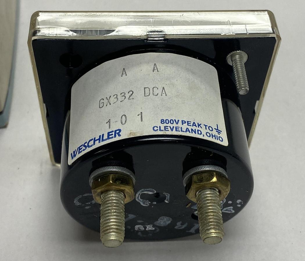 WESCHLER,GX-332-DCA,PANEL METER 600-0-600DC AMPERES NOS