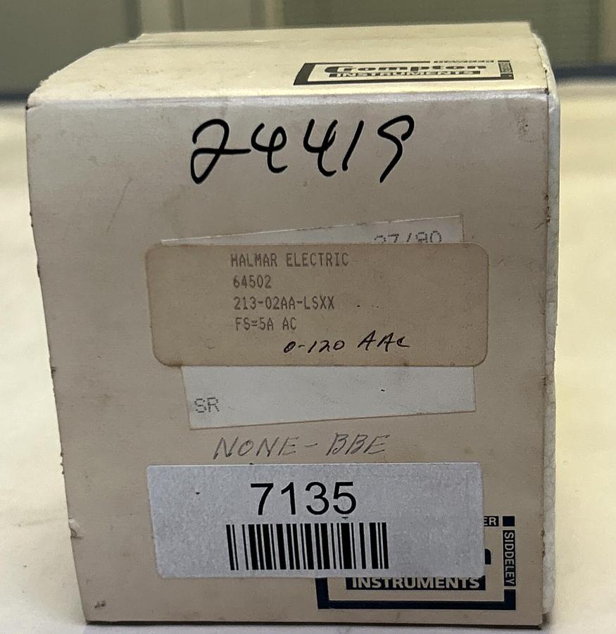 CROMPTON,213-02AA-LSXX,PANEL METER 0-120 AC AMPERES NOS