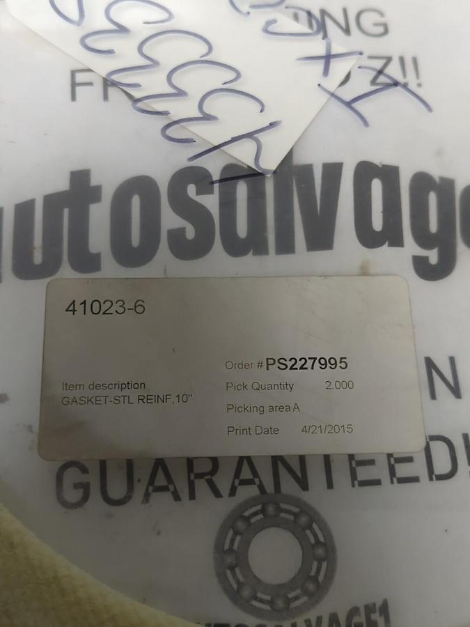UNBRANDED,41023-6,GASKET STL REINF 10 INCH