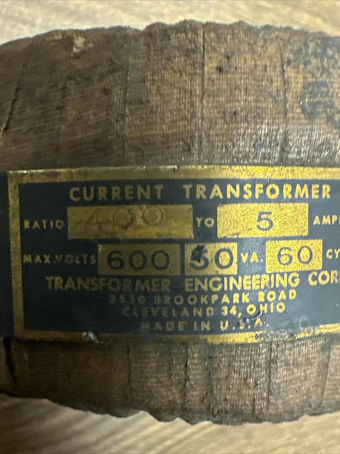 Transformer Engineering Corp,400-5 Ratio 600V 50 VA 60 Cycles