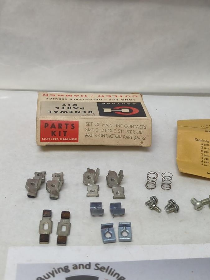 CUTLER-HAMMER,6-1-2,CONTACT SET 2-POLE SIZE 0 NOS