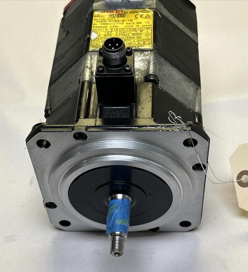 Used FANUC,A06B-0123-B175,AC SERVO MOTOR 3000RPM 4.6AMP 127VOLT