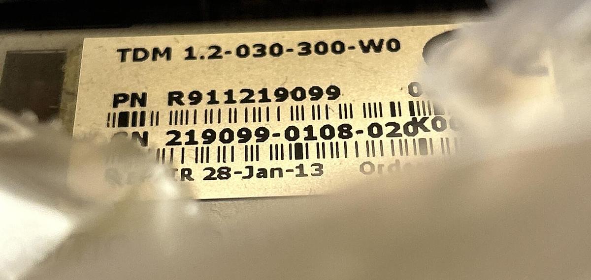 Used INDRAMAT,TDM1.2-030-300-W0,AC SERVO CONTROLLER REFURBISHED