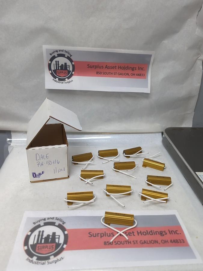 Used DALE,RH-50-116,RESISTOR .2Ω 3% 50W LOT OF 11 PRE-OWNED