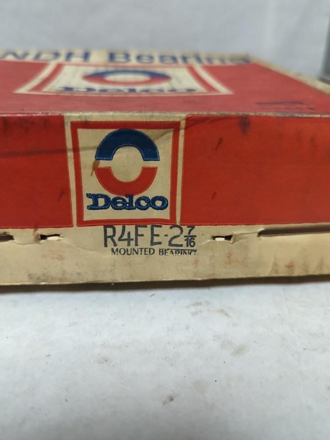 NDH DELCO,R4FS-2-7/16,FLANGE MOUNT BEARING 2-7/16 INCH BORE NOS