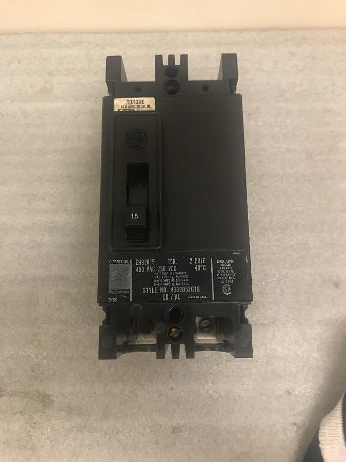 Westinghouse,EHB2015,Circuit Breaker 480 VAC