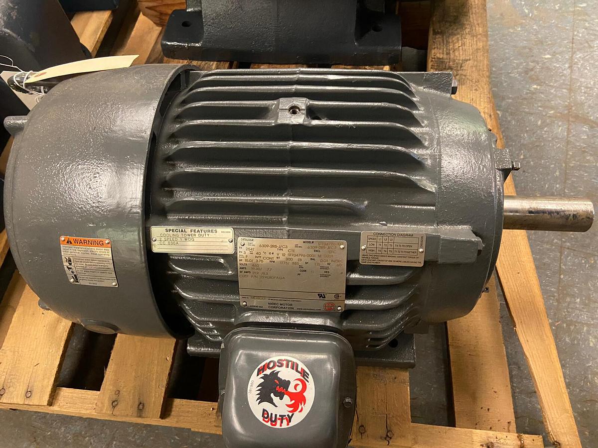 US Motor Nidec,17704796-100,Hostile Duty 15Hp Motor 1775RPM Frame 254T 460V