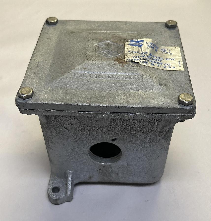 Used CROUSE HINDS,424B,JUNCTION AND PULL BOX