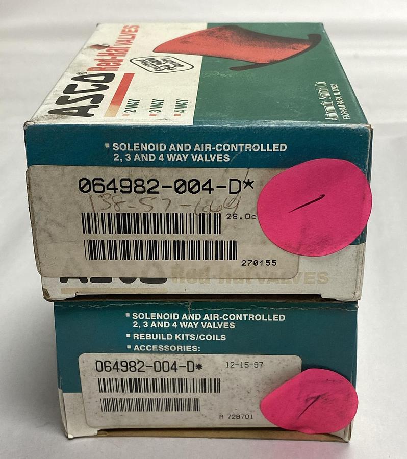 ASCO,064982-004-D,SOLENOID VALVE COIL LOT OF 2 NOS