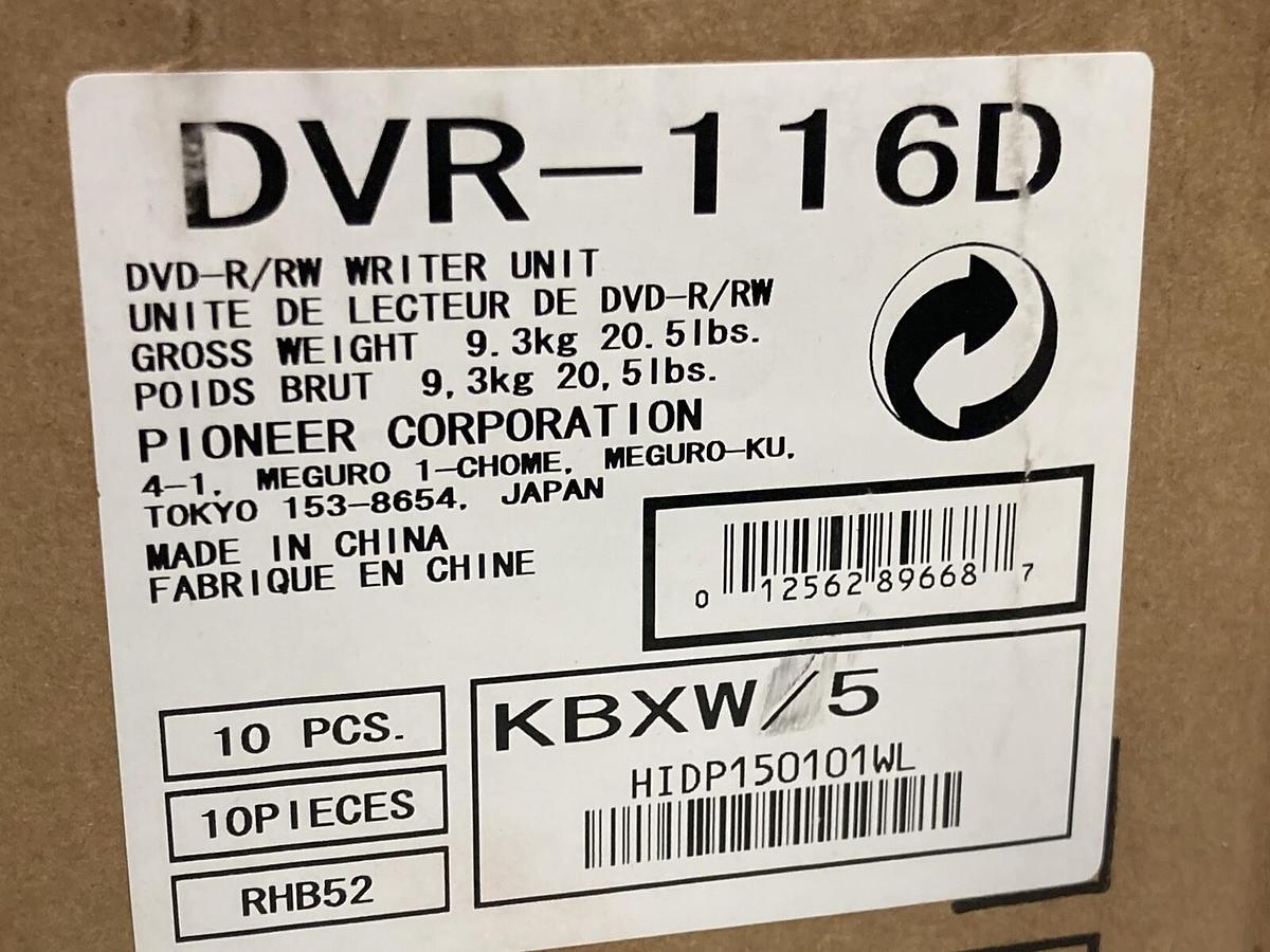 Pioneer,DVR-116D,Internal Disk Burner DVD-R/RW BOX OF 10