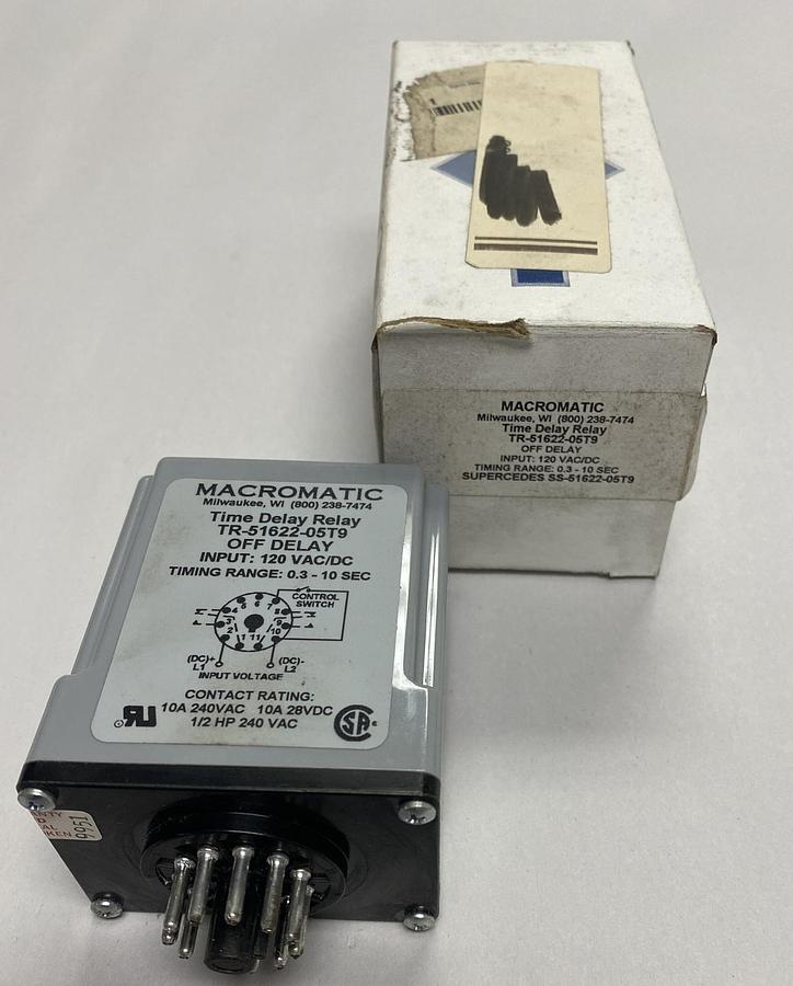 MACROMATIC,TR51622-05T9,TIME DELAY RELAY NOS