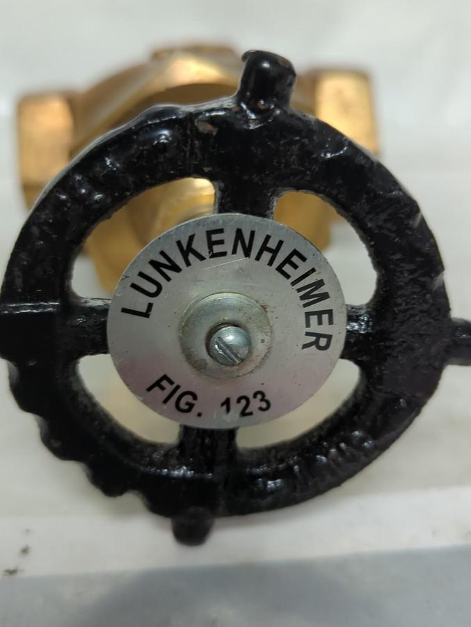 LUNKENHEIMER,FIG 123,BRASS 1 INCH GATE VALVE NOS
