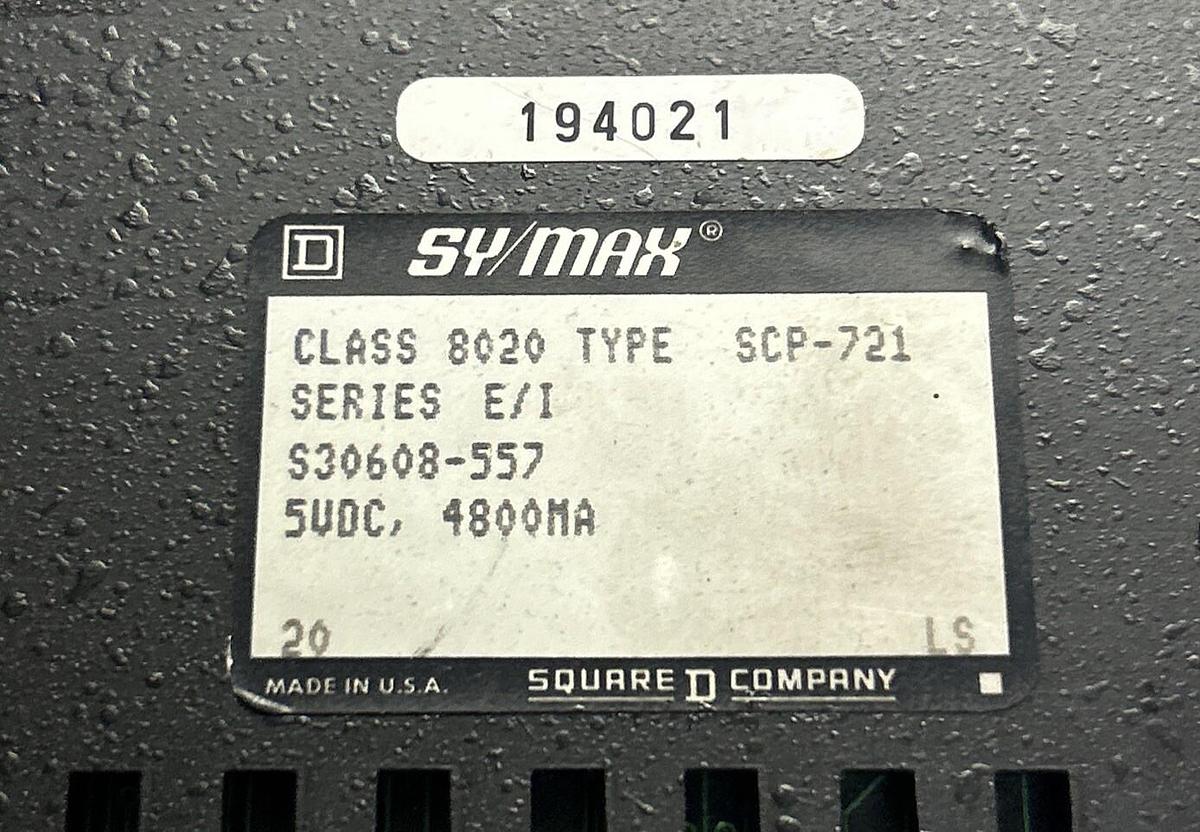 Used SYMAX,8020-SCP-721,PROCESSOR
