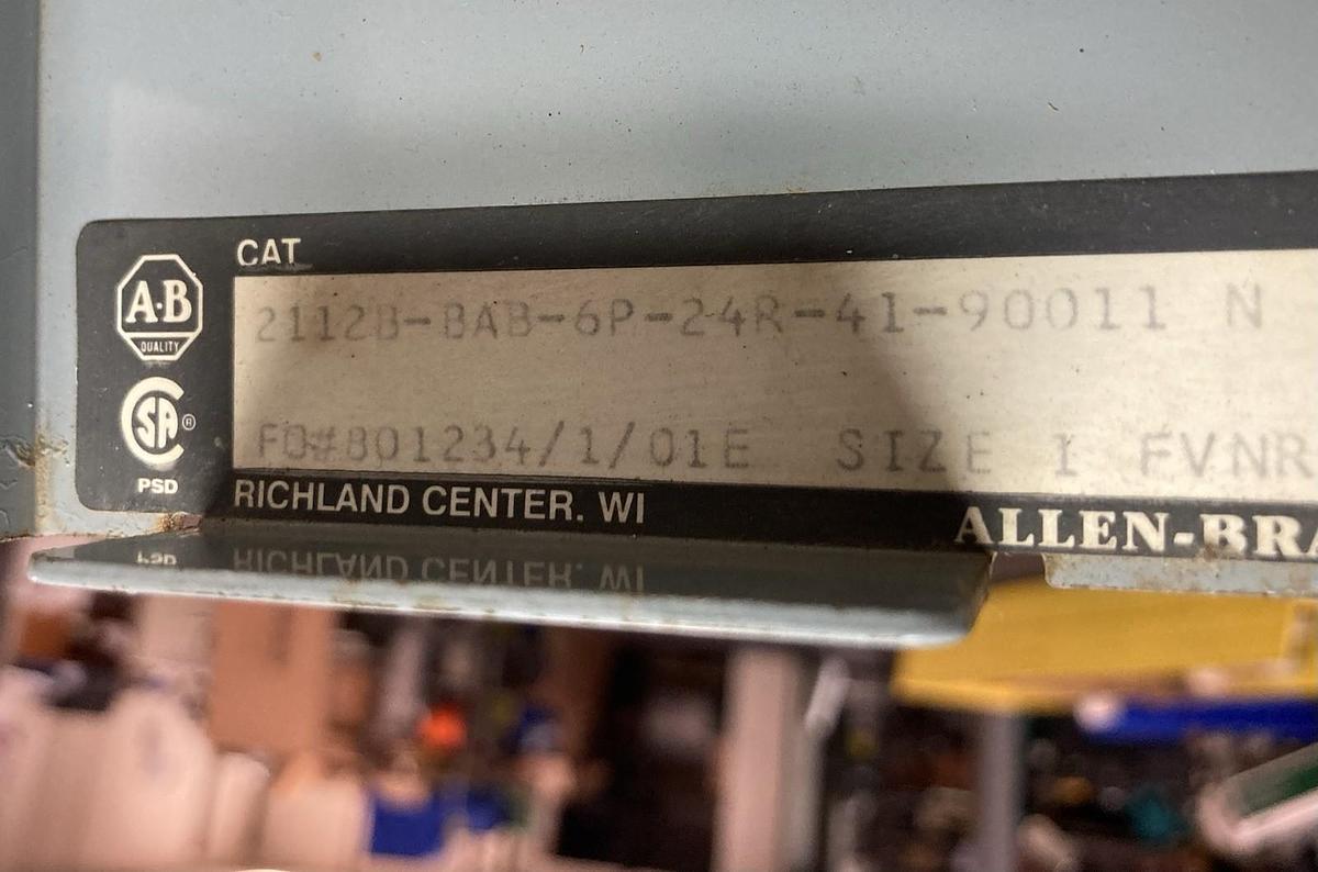 Used Allen-Bradley,2112B,12 INCH Size 1 Fused MCC Starter Bucket