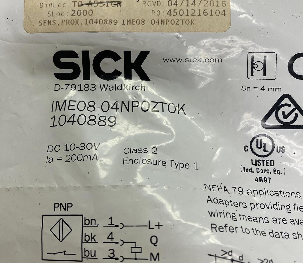 SICK,IME08-04NPOZT0K,PROXIMITY SENSOR NEW