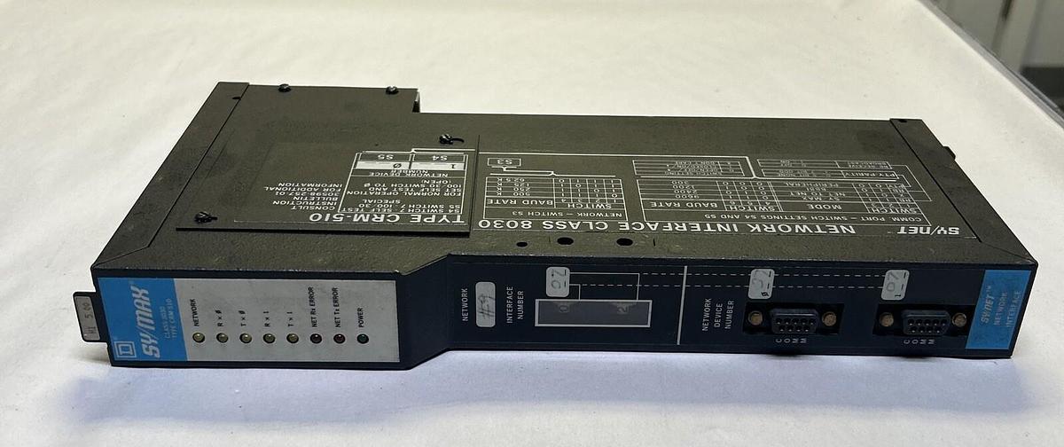 Used SQUARE D SYMAX,8030-CRM-510,NETWORK INTERFACE MODULE