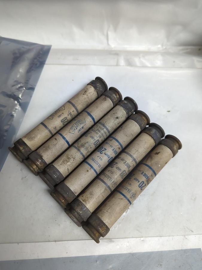 Used GE,GF6B20,CLF FUSE 20 AMP LOT OF 6 PRE-OWNED