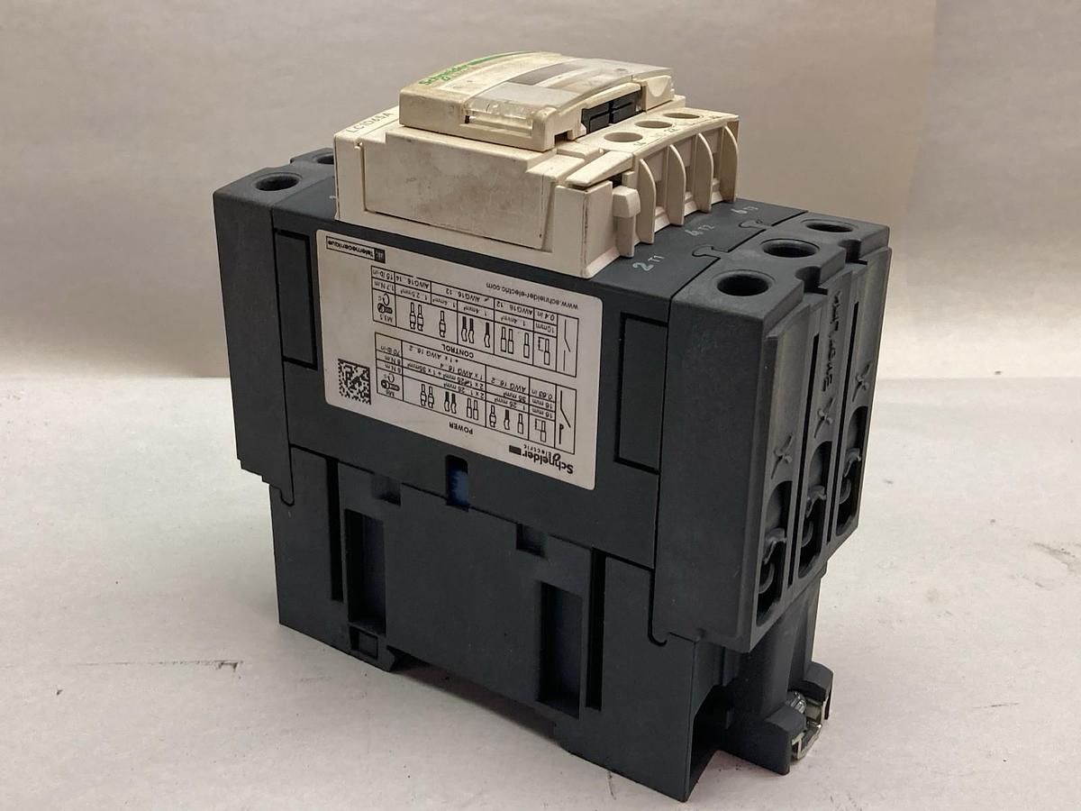 Used Schneider Electric,LC1D65A,TeSys Contactor 80A 6kV