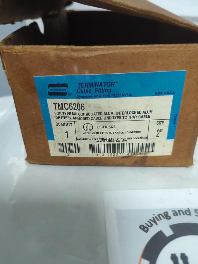 CROUSE-HINDS,TMC6206,TERMINATOR CABLE FITTING 2 INCH NOS