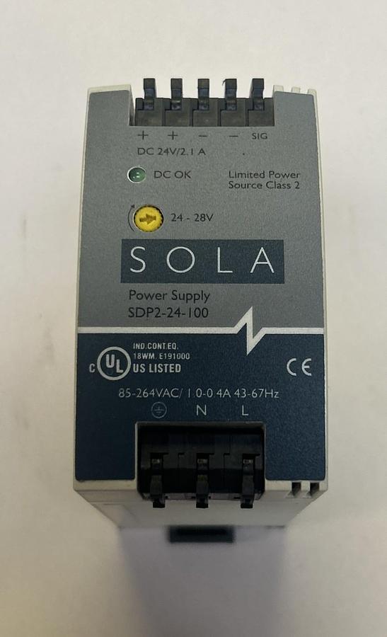 Used SOLA,SDP2-24-100,POWER SUPPLY