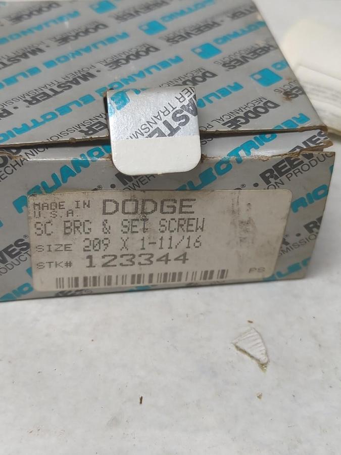 DODGE,123344,SC BEARING & SET SCREW SIZE 209X1-11/16 NOS