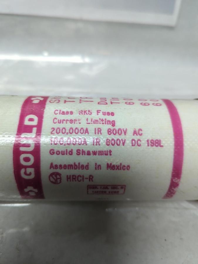 GOULD SHAWMUT,TRS600R,TIME-DELAY 600 AMP FUSE NOS