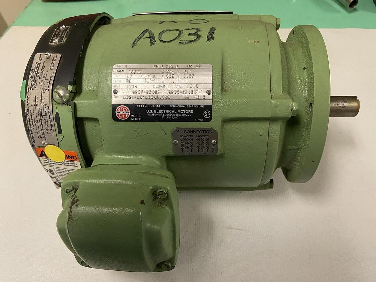 US Motors,A031 1HP,Hazardous Motor 1745RPM 230/460V Frame 143TC