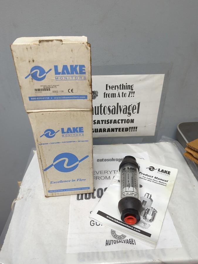 LAKE MONITORS,B3A6HA15,FLOW METER 3500 PSI/240 BAR MAX NOS